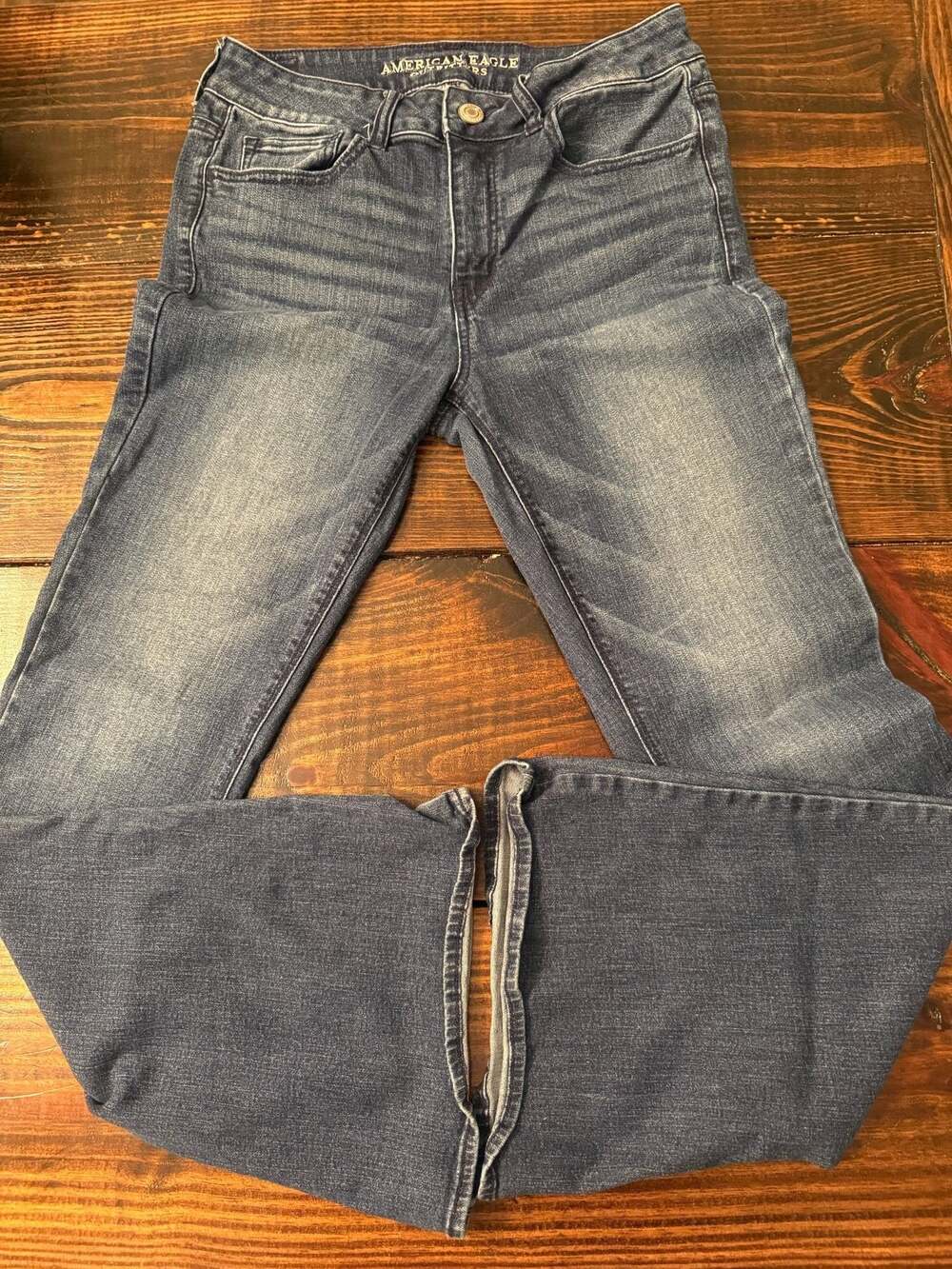 American Eagle Hi-Rise Artist Super Stretch Dark Wash Jeans Size 8